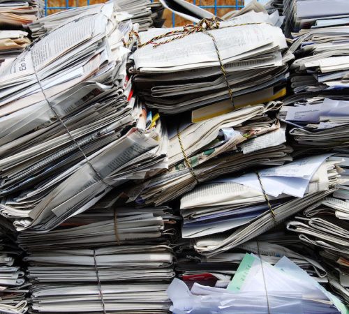 Reused waste paper